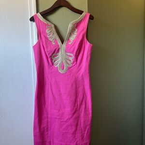 Lilly Pulitzer Suzette Vibrant Pink Shift Dress Sz 6